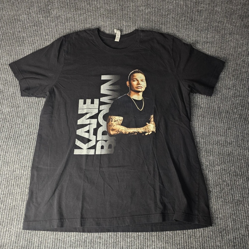 Kane Brown Shirt Mens XL Black On Tour Cities Concert Graphic Tee Country Music